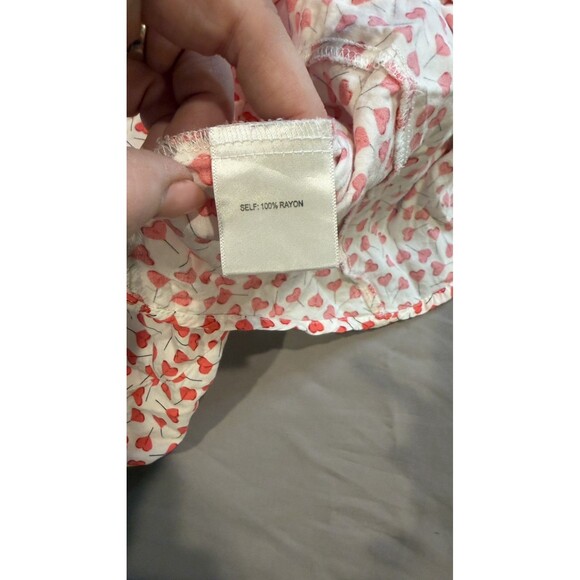 Jane & Delancey Women Tunic Blouse Button Pink Heart Valentine Long Sleeve Large - Picture 4 of 7